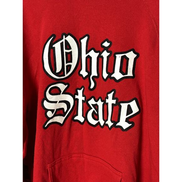 Vintage Ohio State Hoodie OSU Old English 80s Large - Picture 2 of 8